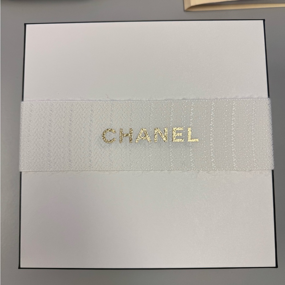 Chanel gift box with ribbon
